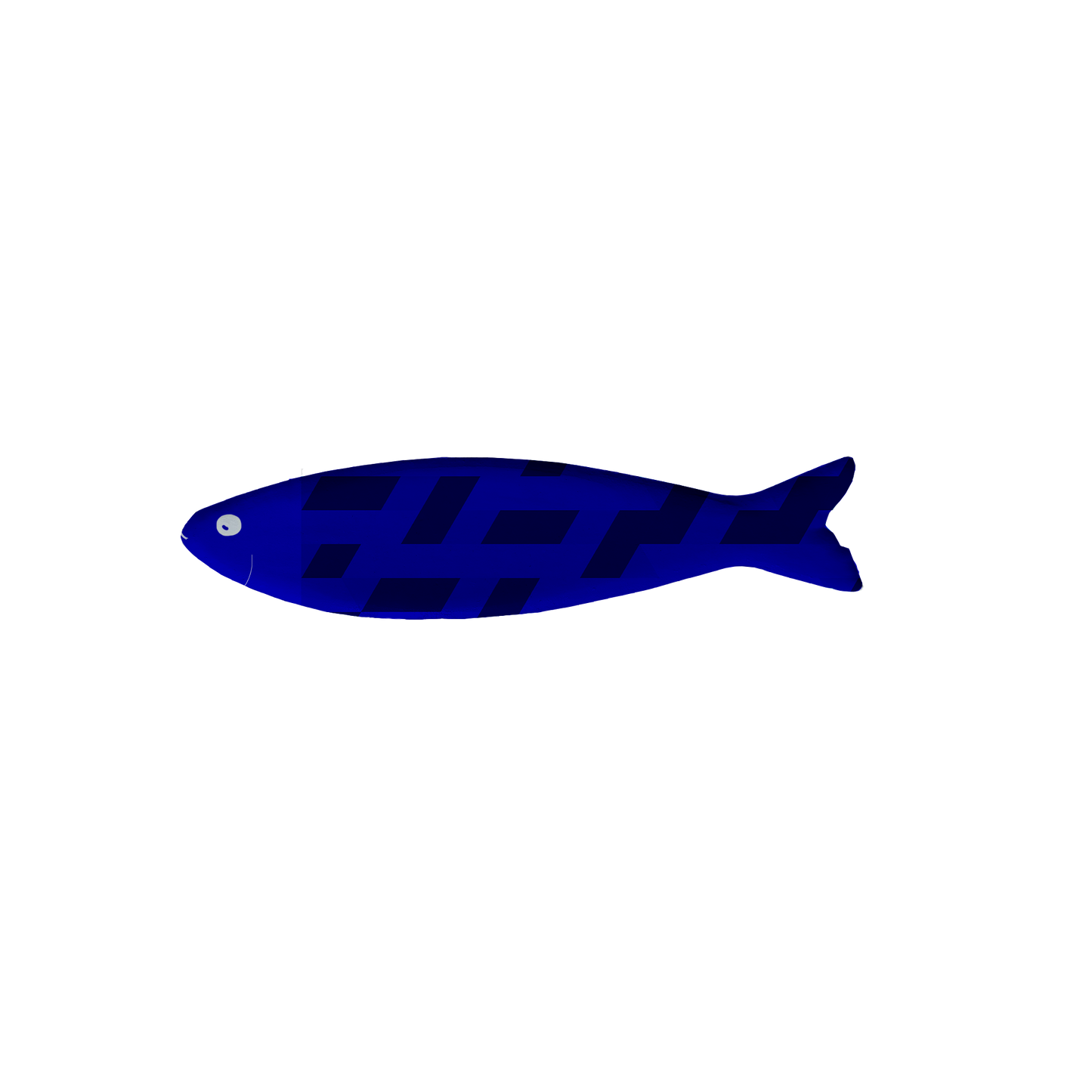 Blauer Fisch Keramik Magnet