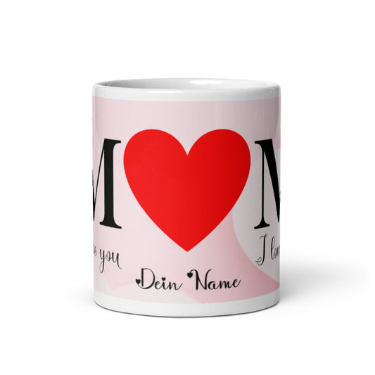 ''I Love you M&lt;3M'' mug with name