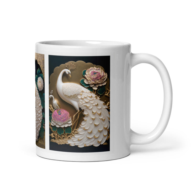 ''White Peacocks'' Mug